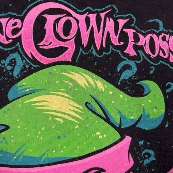 Insane Clown Posse ICP T-Shirt Black NEON Pink Green HipHop Horrorcore Men’s L - Picture 3 of 4